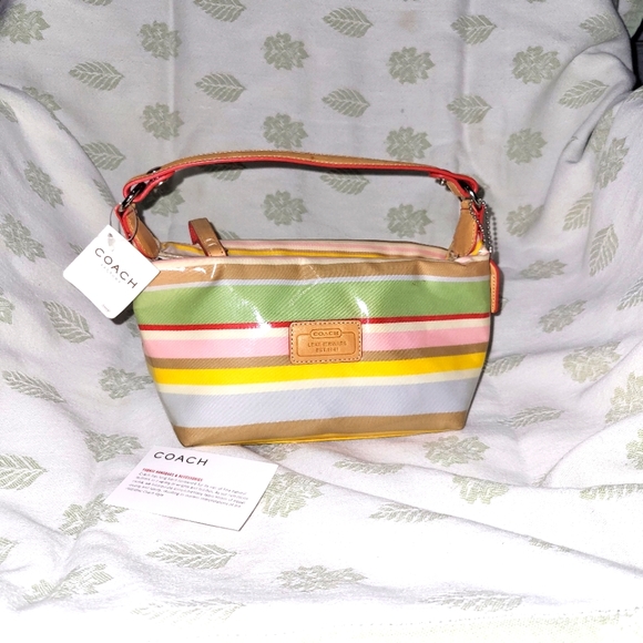 Coach 2005 Limited Ed. Y2K Colorful Stripe Demi Bag NWT - Picture 1 of 10